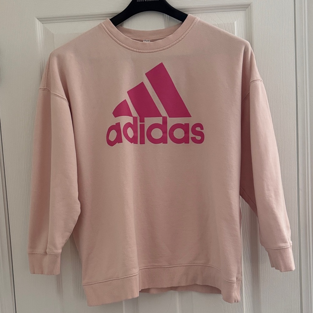 Adidas Women's Blush Pink Crew Neck Sweatshirt